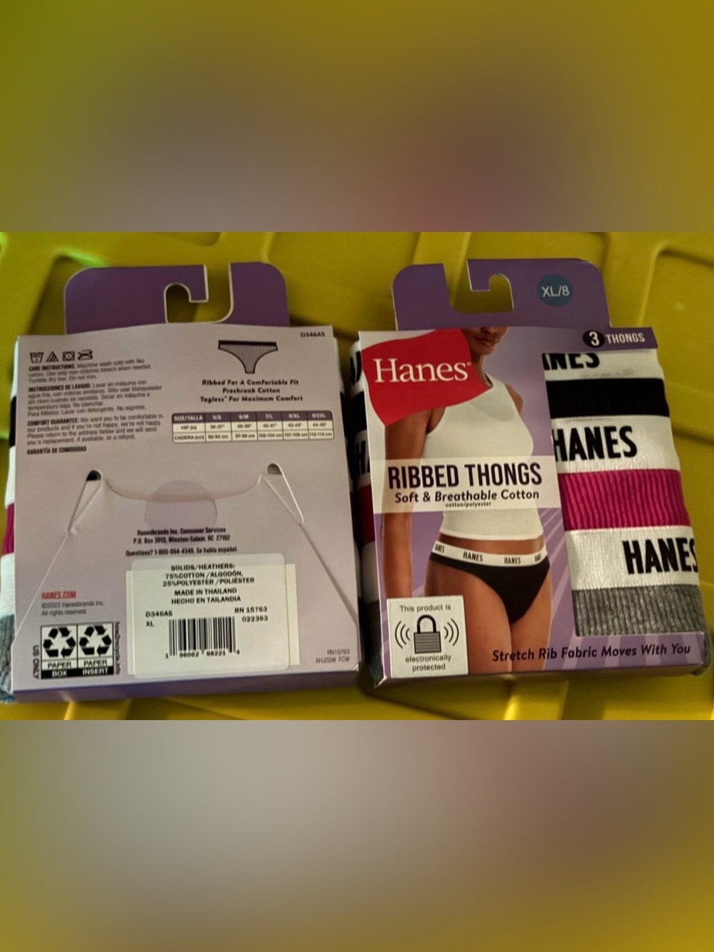 Women 2 new ribbed thongs packs sz XL/8 3 ct each
